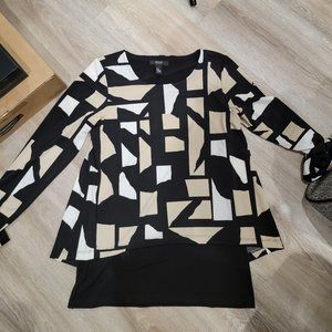 Alfani geometric print tunic